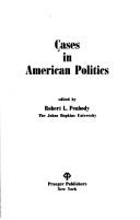 Cover of: Cases in American politics