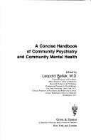 Cover of: concise handbook of community psychiatry and community mental health.