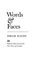 Cover of: Words & faces.