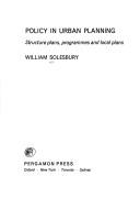 Policy in urban planning : structure plans, programmes and local plans