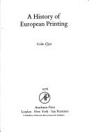 A history of European printing by Colin Clair