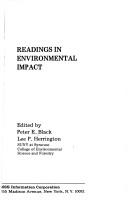 Cover of: Readings in environmental impact.