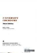 University chemistry by Bruce H. Mahan, Bruce M. Mahan, Rollie J. Myers