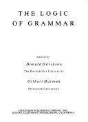 Cover of: The logic of grammar