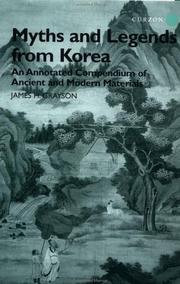 Myths and Legends from Korea by James H Grayson