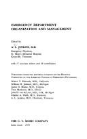 Emergency department organization and management by Astor L. Jenkins