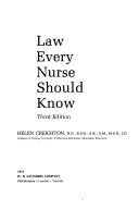 Cover of: Law every nurse should know