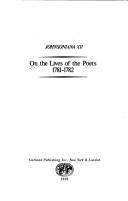Cover of: On the lives of the poets (1781-1782) |