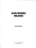 Cover of: Alfa Romeo Milano by Michael Frostick