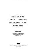 Numerical computing and mathematical analysis by Stephen M. Pizer