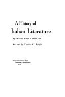 Cover of: A history of Italian literature by Ernest Hatch Wilkins