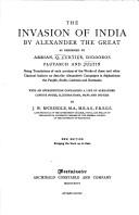 Cover of: The invasion of India by Alexander the Great