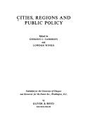 Cities, regions and public policy