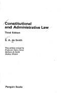 Constitutional and administrative law by S. A. De Smith