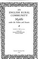 An English rural community: Myddle under the Tudors and Stuarts by David Hey