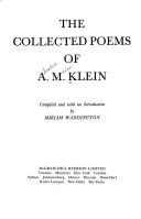 Cover of: The collected poems of A. M. Klein by A. M. Klein
