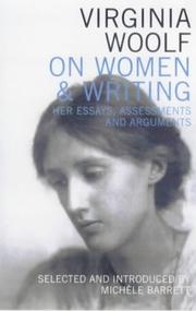Women and writing by Virginia Woolf