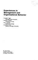 Cover of: Experiences in management and organizational behavior