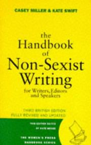 Cover of: The Handbook of Non-sexist Writing for Writers, Editors and Speakers (Women's Press Handbook)