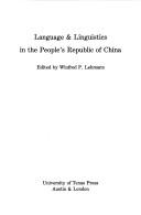 Cover of: Language & linguistics in the People's Republic of China