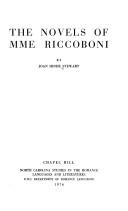 Cover of: The novels of Mme Riccoboni