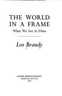 Cover of: The world in a frame: what we see in films
