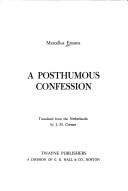 Cover of: A posthumous confession