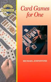 Cover of: Card games for one