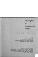 Principles of underwater sound by Robert J. Urick