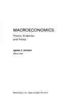 Cover of: Macroeconomics: theory, evidence, and policy