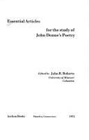 Cover of: Essential articles for the study of John Donne's poetry