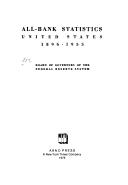 Cover of: All-bank statistics, United States, 1896-1955