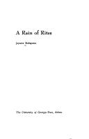 Cover of: A rain of rites by Jayanta Mahapatra