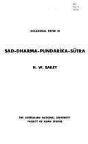Cover of: Sad-dharma-puṇḍarīka-sūtra: [the summary in Khotan Saka