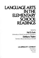 Cover of: Language arts in the elementary school: readings