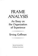Frame analysis by Erving Goffman