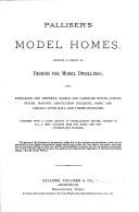 Cover of: Palliser's model homes
