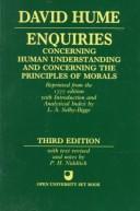 Enquiries concerning human understanding and concerning the principles of morals