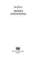 Cover of: Moses ascending