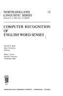 Cover of: Computer recognition of English word senses