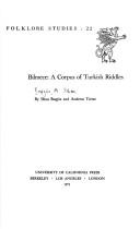 Bilmece: a corpus of Turkish riddles by İlhan Başgöz