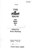 Cover of: The freak show: freaks, monsters, ghouls, etc. by Peter Høeg