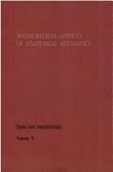 Mathematical aspects of statistical mechanics by Symposium in Applied Mathematics (1971 New York, N.Y.)