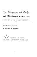Cover of: New perspectives on Coleridge and Wordsworth: selected papers from the English Institute.
