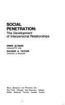 Cover of: Social penetration by Irwin Altman