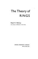 Cover of: The theory of rings by Neal Henry McCoy
