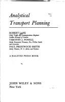 Cover of: Analytical transport planning