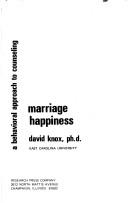 Cover of: Marriage happiness: a behavioral approach to counseling.