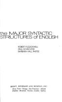 The major syntactic structures of English by Robert P. Stockwell