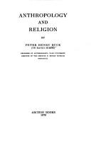 Cover of: Anthropology and religion